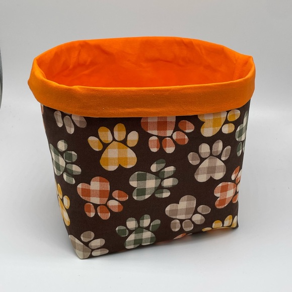 Hand Crafted Other - LAST ONE Dog Lover Decor / Fabric Basket / Storage and Organizer Bin / Dog Toy